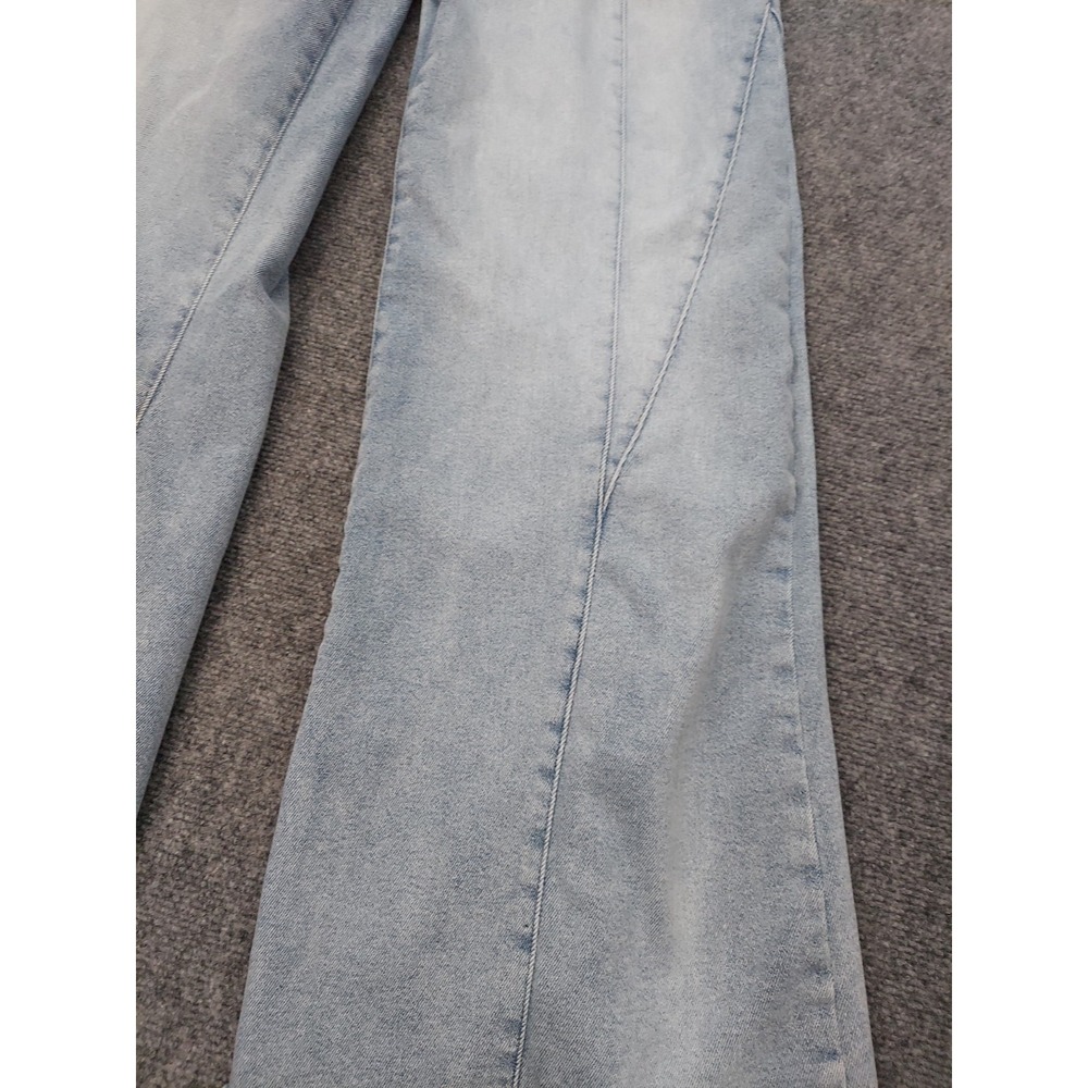 Good American Jeans Womens 10/30 Blue Light Wash Good Waist Palazzo Denim Wide - Picture 6 of 13